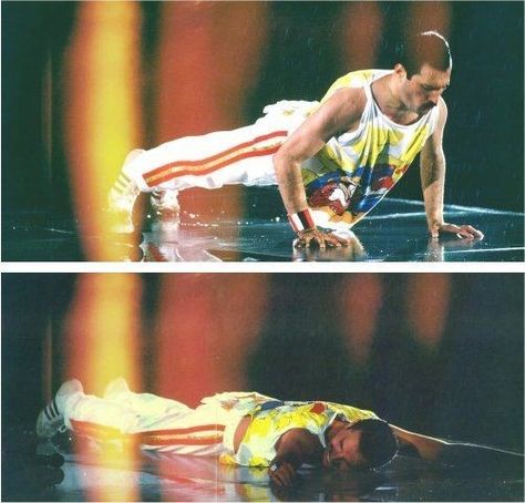 Actual images of me doing push-ups Freddie Mercury Quotes, Workout Memes Funny, Queen Live, Queen Meme, Fitness Memes, Fitness Humor, King Of Queens, Photo Music, Freddy Mercury