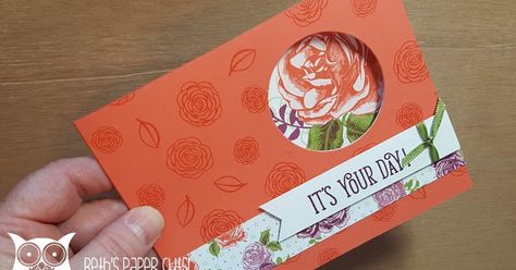 Hi Everyone. Today I have a fun slider card to share.  I love these fun slider cards because they have a fun peek-a-boo panel that will be... Peekaboo Cards, Slider Cards, Card Folds, Fun Folds, Paper Crafts Card, Watercolor Projects, Fold Cards, Card Making Tutorials, Fancy Fold Cards