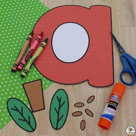 This Letter a Apple Craft is a creative letter recognition activity for your preschoolers when learning all about the lowercase letter a. A Is For Apple Craft, Letter Recognition Activities, A Is For Apple, Apple Craft, Free Printable Templates, Letter Identification, Apple Art, Lowercase Letter, Letter Activities