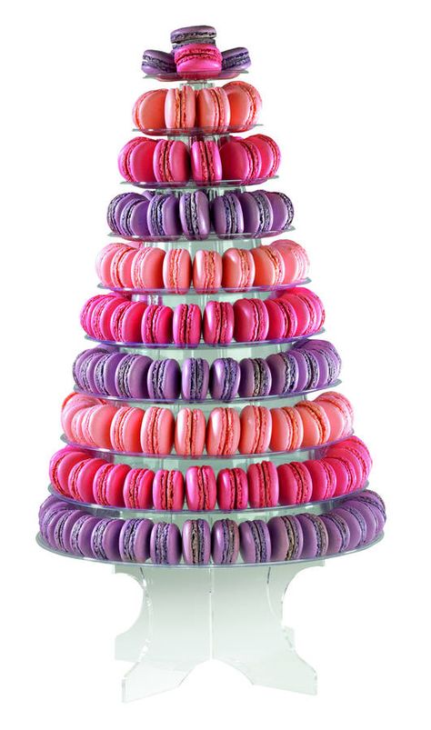 240 Macaron Tower Macaroon Tower, Display Tower, Macaron Tower, Glass Cake Stand, French Macarons, Dessert Cups, Wedding Food, Treat Boxes, Macaroons