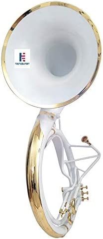 Brass Sousaphone Bb Big Bell Tubas White Brass Made King Size Tuba Mouth Piece with Carry Bag 25" Handmade Musical Instrument Gift Tuba Instrument, Marching Bands, Brass Instrument, Copper Uses, Universal Language, Musical Art, White Brass, Nickel Silver, Marching Band