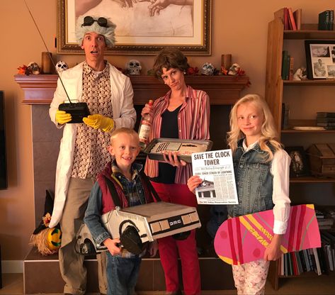 Back To The Future Toddler Costume, Halloween Costumes Back To The Future, Family Back To The Future Costume, Diy Back To The Future Costume, Back To The Future Costume Ideas, Back To The Future Costume Family, Back To The Future Family Costume, Back To The Future Halloween Costumes, Doc Brown Costume