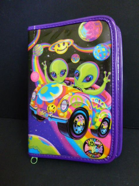 Vintage Lisa Frank Zoomer and Zorbit Aliens mini binder organizer zipper #LisaFrank Mini Binder, Lisa Frank, Binder Organization, Plan Planner, Childhood Memories, Note Pad, Dogs And Puppies, Lunch Box, Stationery