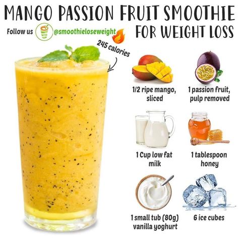 Mango And Passionfruit Smoothie, Passionfruit Smoothie Recipes, Mango Passion Fruit Smoothie, Mango Passionfruit Smoothie, Passion Fruit Smoothie Recipes, Passionfruit Smoothie, Mango And Passionfruit, Tasty Smoothies, Passion Fruit Smoothie