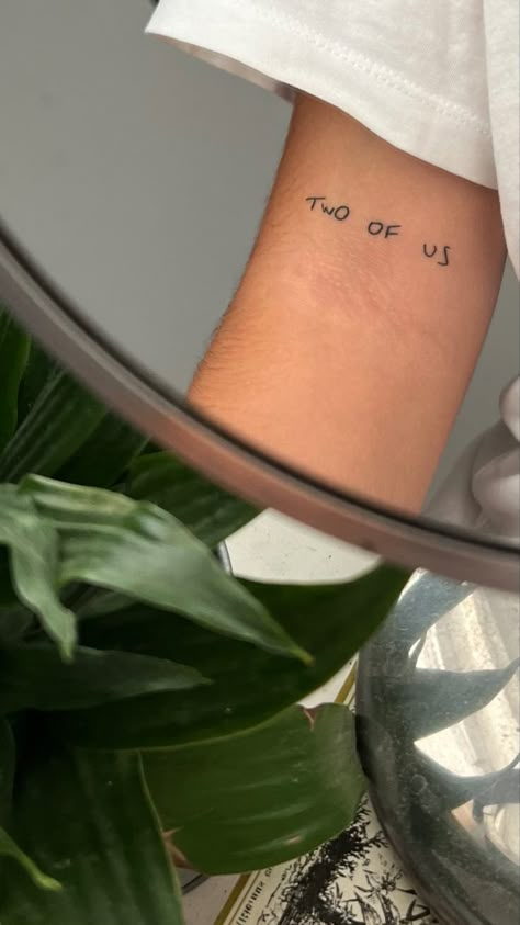 Two Of Us Tattoo Louis Tomlinson, In This World Its Just Us Tattoo, Louis Tomlinson Inspired Tattoos, Tattoo Inspo Meaningful, 1d Tatoos, Louis Tomlinson Tattoos Ideas, Louis Tomlinson Tattoos Inspiration, Louis Tomlinson Aesthetic, Tatted Quotes