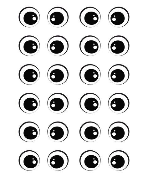 Eyes Clipart Free Printable, Eye Template Free Printable, Eyes Template Free Printable, Eye Template, Octopus Eyes, Cow Eyes, Eyes Clipart, Googley Eyes, Doll Face Paint