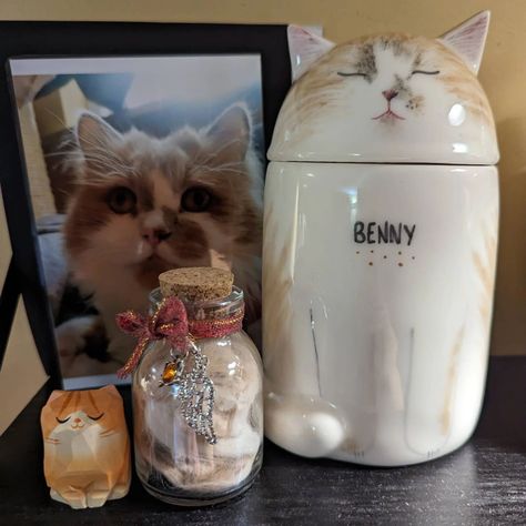 ❤️ Parting with a beloved pet is always difficult, but a custom memorial can offer solace. 🐱🐶 Our hand-painted urns are carefully crafted to represent your pet’s distinctive qualities, providing a beautiful way to remember them. ❤️👼 #cat #dog Cat Memorial Ideas, Selfless Love, Cat Urns, Custom Memorial, Pet Urns, Cat Memorial, Custom Cat, Dog Memorial, Pet Memorial