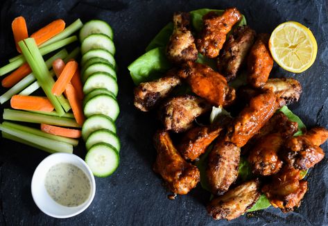 Lemon Pepper Buffalo Wings (Whole30) http://firstandfull.com/lemon-pepper-buffalo-wings/ W30 Recipes, February Recipes, Turkey Dinners, Bang Bang Chicken, Filet Mignon Recipes, Whole30 Chicken, Buffalo Wing, Steamed Asparagus, Grilled Flank Steak