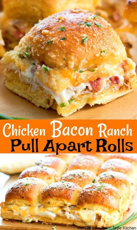 Chicken Bacon Ranch Pull Apart Rolls Chicken Bacon Ranch Pull Apart, Pull Apart Rolls, Colorful Backyard, Backyard Upgrades, Backyard Dining, Colorful Patio, Diner Recept, Slider Recipes, Chicken Bacon Ranch