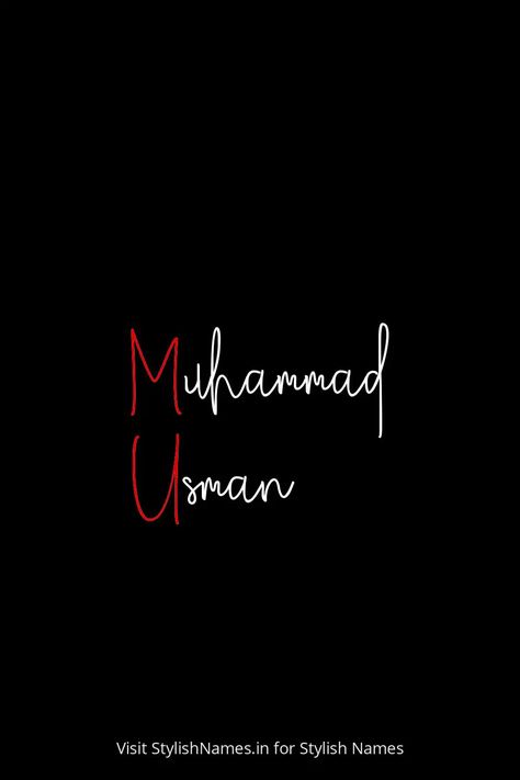 Muhammad Usman by StylishNames.in Usman Name Wallpaper, Umar Name, Usman Name, Pubg Lovers Logo, Name Design Art, Android Wallpaper Dark, Names For Instagram, Couples Hugging, Name For Instagram