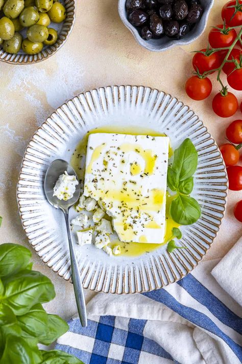 Let's learn everything about Greek feta cheese! #fetacheese Feta Cheese Board, Greek Food Photography, Feta Stuffed Peppers, Greek Meze, Vegan Feta Cheese, Greek Restaurant, Watermelon Feta Salad, Greek Restaurants, Milk It