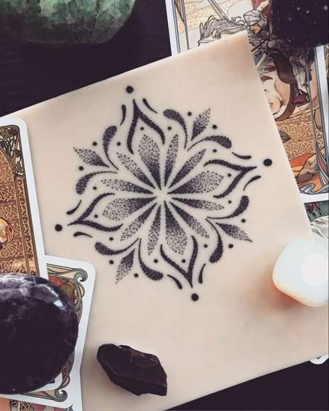 Dotted Mandala Tattoo Design, Mandala Dotwork Tattoo Design, Mandala Puntillismo Tattoo, Lotus Flower Mandala Tattoo, Under Armpit Tattoo, Dotwork Tattoo Design, Armpit Tattoo, Dotwork Tattoo Mandala, Fake Skin Tattoo