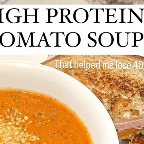 Alex || Online Fitness Coach on Instagram: "HIGH PROTEIN tomato soup recipe⬇️⬇️⬇️ For the soup 12-15 Roma tomatoes (depends how many people you will be feeding) 1 large onion 1 whole garlic thing (8ish cloves) 1 tsp dried basil 1tsp salt 1tsp pepper 1tsp chilli powder 1tsp paprika 1-2tsp olive oil 1.5 cups Greek yogurt ~ preheat oven to 375F~ ~ wash and cut your tomatoes, slice and dice your onion and place on a baking sheet~ ~I like to peel my garlic and put it in between my tomatoes~ ~drizzle tomatoes w olive oil, salt + pepper~ ~bake for about 15-25 minutes~ ~after baking, blend the tomatoes~ Okay hear me out here’s the secret instead of heavy cream I add in about 1.5 cups of plain Greek yogurt which adds over 40g of protein ~blend ur Greek yogurt in w the tomatoes~ For my High Protein Tomato Soup, Protein Soups, Tomato Soup Recipe, Dried Basil, Greek Yogurt Recipes, Online Fitness Coaching, Tomato Soup Recipes, Online Fitness, Yogurt Recipes