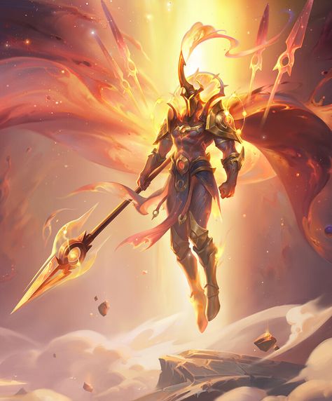 Phoenix Knight, Pantheon Lol, Constellation Illustration, Kan Liu, Creature Fantasy, Warrior Concept Art, Seni 3d, Riot Games, Mythology Art