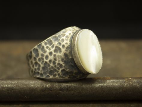 Ancient Roman Art Mother of Pearl Ring , 24K Gold Plated 925 Sterling Silver , Rome Art Pearl Stone Ring , Father's Gift by Pellada https://etsy.me/3mAuxD9 #silver #yes #no #pearl #white #unisexadults #stone #coinr Ancient Roman Art, Rome Art, Mother Of Pearl Ring, Hammered Jewelry, Art Perle, Men Rings, Pearl Stone, Hammered Ring, Roman Art