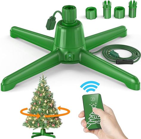 Amazon.com: DG-Direct Rotating Christmas Tree Stand with Remote Control, Stable 360 Revolving Tree Base Stand, Up to 9ft and 120 lb. Adjustable Christmas Tree Holder for Xmas Tree, Artificial Tree (Green) : Home & Kitchen Spinning Christmas Tree, Rotating Christmas Tree Stand, Rotating Christmas Tree, Artificial Christmas Tree Stand, Christmas Tree Holder, Christmas Tree Base, 120 Pounds, Tree Base, Christmas Tree Stand