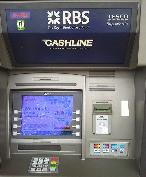 Tesco Cash machine operated by the Royal Bank of Scotland by Karen V Bryan, via Flickr Royal Bank, Cash Machine, Banks Building, New Photo Download, Photo Download, Office Phone, Corded Phone, Landline Phone, About Uk