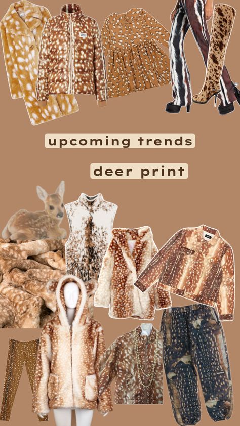 deer print doe deer huntress hunting outfit ideas style trend forecast Doe Outfit, Hunting Outfit, Deer Outfit, Doe Deer, Trend Forecast, Fall Trend, Deer Print, Hunting Clothes, Trend Forecasting