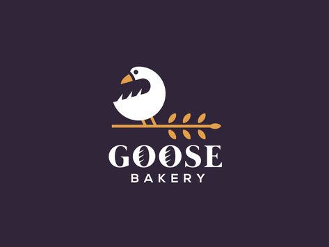 GOOSE BAKERY by logorilla on Dribbble Adventure Logo Design, Bear Logo Design, Goose Logo, Bird Logo Design, Adventure Logo, Inspiration Logo Design, Airline Logo, Bakery Logo, Bakery Logo Design