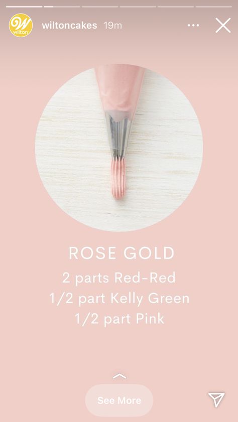 Rose Gold Buttercream, Rose Gold Frosting How To Make, Rose Gold Frosting, Rose Gold Icing Color Chart, Pastel Frosting Color Guide, Rose Gold Icing Color, How To Make Rose Gold Icing Color, Pastel Icing Color Chart, Pink Frosting Color Chart