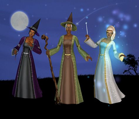 Supernatural Witch, Ts2 Hair, Witch Outfits, Sims 2 Games, Witch Clothing, Supernatural Theme, Celtic Dress, Sims 2 Hair, Sims Inspiration