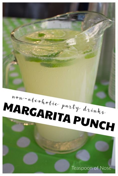 Nonalcoholic Punch, Non Alcoholic Margarita, Margarita Mocktail, Margarita Punch, Taco Bar Party, Drinks Nonalcoholic, Non Alcoholic Punch, Alcoholic Punch, Party Drinks Alcohol