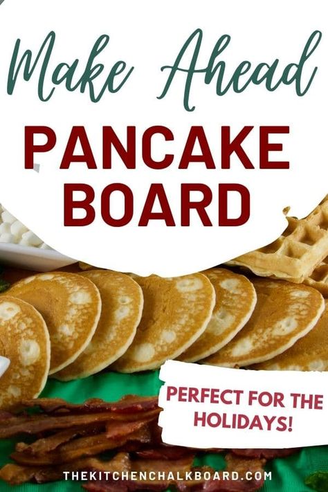 Making Pancakes For A Large Group, Pancake Board, Group Breakfast, Pancake Bar, Breakfast Boards, Kitchen Chalkboard, Breakfast For A Crowd, Vacation Meals, How To Make Pancakes