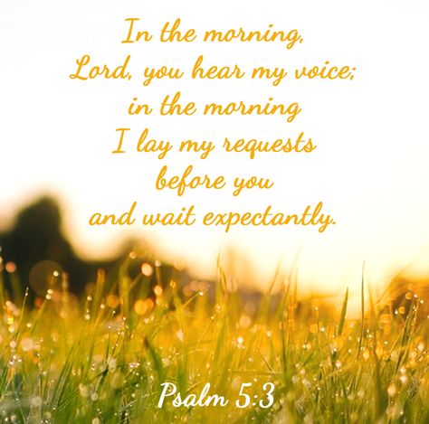 Psalms 5:3, Psalm 5:3 Mornings, Psalm 143:8 Mornings, Prayer Topics, Psalm 5 3, Psalm 12, Pray Wait Trust, Lord Quote, Psalm 5