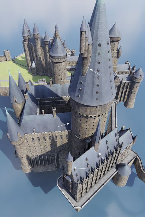 Hogwarts In Minecraft, Great Hall Hogwarts, Harry Potter Castle, Lego Hogwarts, Roof Flashing, Minecraft Inspiration, Lego Trains, Great Hall, Hogwarts Castle