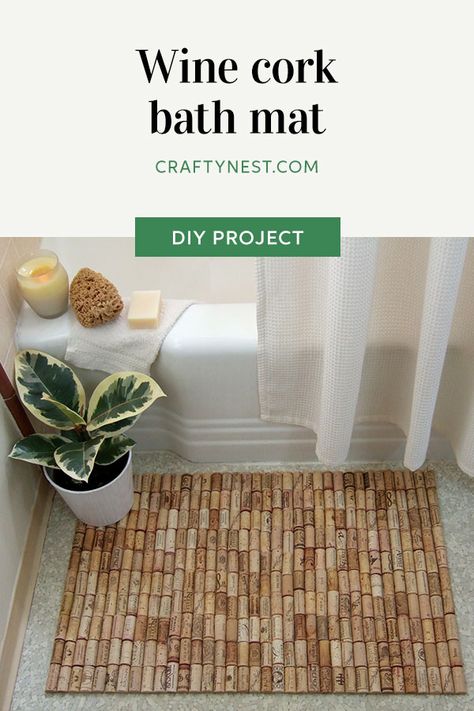 Cork Bath Mat, Diy Rug Ideas, Diy Bath Mat, Wine Cork Birdhouse, Wine Cork Candle, Wine Cork Trivet, Wine Cork Diy Projects, Wine Cork Crafts Christmas, Bath Mat Diy