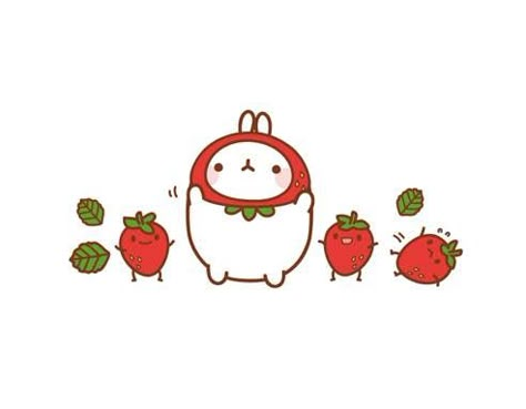 Molang Wallpaper, Strawberry Background, Desktop Themes, Instagram Symbols, Tablet Wallpaper, Cute Doodle Art, Bullet Journal Stickers, Red Wallpaper, Wallpaper Pc