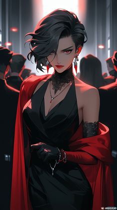 Mafia Women Boss, Mafia Boss Woman, Character Art Woman, Anime Fashion Outfits, Tomboy Art, Pelo Anime, Oc Manga, Gothic Fantasy Art, High Design