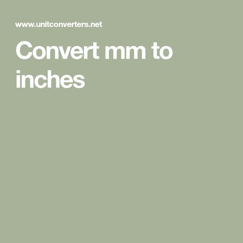 Convert mm to inches Beverly Hills Wedding, Conversion Table, Bead Sizes, Conversion Chart, Online Tools, Free Online, Tools, Embroidery, Sewing