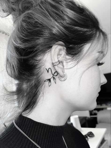 Capricorn Ear Tattoo, Capricorn Sign Tattoo, Tattoos Behind The Ear, Capricorn Tattoos, Tattoo Behind Ear, Capricorn Goat, Sign Tattoo, Capricorn Tattoo, Capricorn Sign