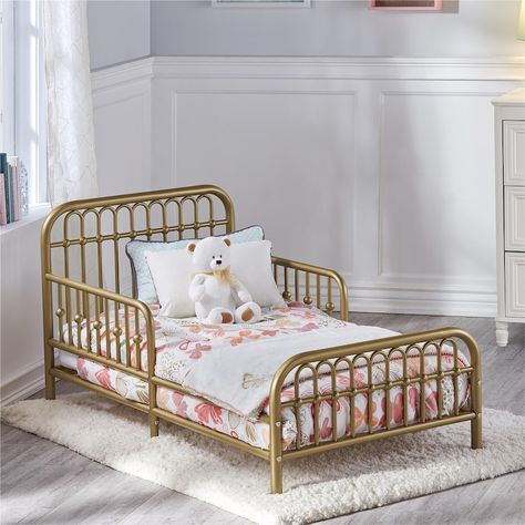 Metal Toddler Bed, Convertible Toddler Bed, Toddler Bed Boy, Kid Bed, Wrought Iron Furniture, Big Kid Bed, Girl Bedrooms, Toddler Girl Room, Twin Platform Bed