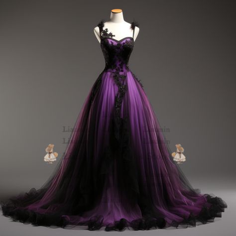 Purple Maid Of Honor Dress, Strapless Ball Gown, Maid Of Honour Dresses, Stunning Prom Dresses, Purple Prom Dress, Dress Formal, Prom Party Dresses, Lace Applique, Evening Party