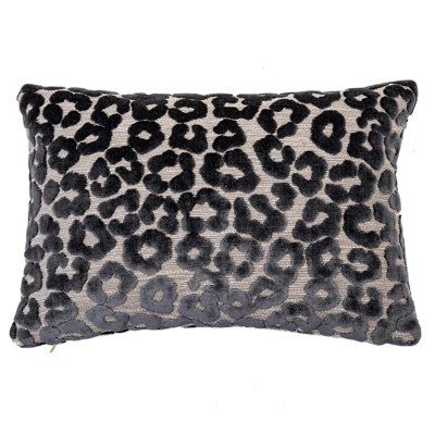 This throw pillow elevates any accent chair or sofa. It has a rayon cover with a removable down-blend insert, and it features a rectangular silhouette designed to provide lumbar support. This pillow showcases a two-toned animal print design, and it's slightly raised for a textural look and feel. Plus, the easy zipper closure lets you remove the insert as needed. When this accent pillow requires a refresh, simply spot-clean it as needed. This eye-catching piece complements nearly any glam decor. Black And White Room Decor, Dark Couch, Uni House, Animal Print Bedding, Leopard Print Pillows, Black Couches, Apartment Deco, Black Throw Pillow, Animal Print Pillows