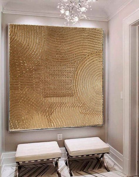 Wall Art Hallway, Art Hallway, Paper Garlands, Chip Art, Nail String, Gold Wall Decor, Painting Gold, Paint Chip, Monochrome Art