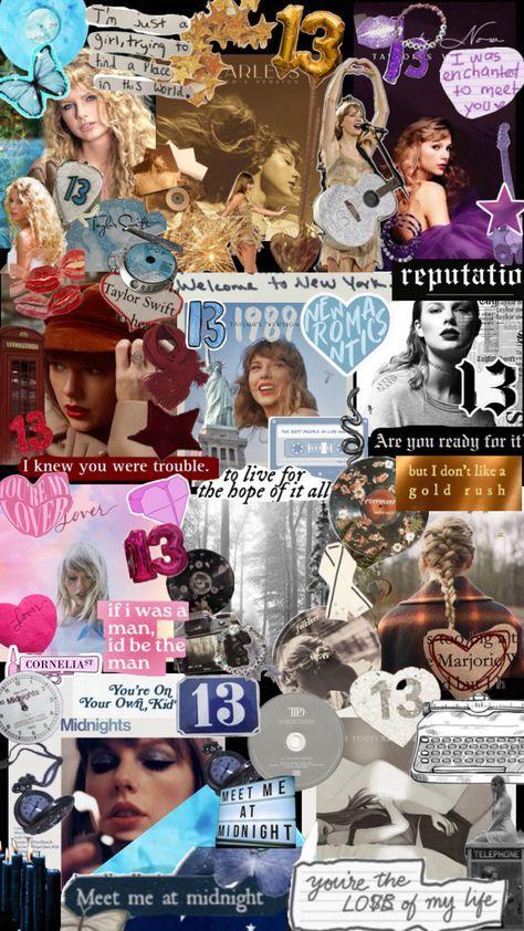 Taylor swift collage wallpaper with all eras Taylor Swift Collage Wallpaper, Taylor Swift Collage, Taylor Swift Cake, Taylor Swift Book, Taylor Swift Images, Taylor Swift Birthday, Taylor Swift Tour Outfits, Collage Wallpaper, Taylor Swift Cute