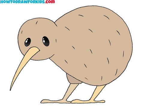 I invite you to a lesson, in which I will show in detail how to draw a kiwi bird. Be sure to follow this tutorial to... Bird Cute Drawing, Bird Drawing Cute, Kiwi Chicken, Bird Cute, Sketching Tips, Bird Drawing, Kiwi Bird, Drawing Tutorials For Kids, Cute Presents