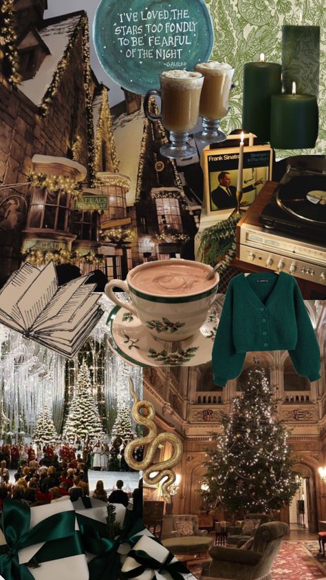 #hogwarts #christmas #slytherin #magic #hogsmeade #winter #music #vibes #yule #yuleball #butterbeer Hogsmeade Winter, Winter Music, Hogwarts Christmas, Music Vibes, Yule Ball, Hogwarts Aesthetic, Harry Potter Wallpaper, Christmas Aesthetic, Yule