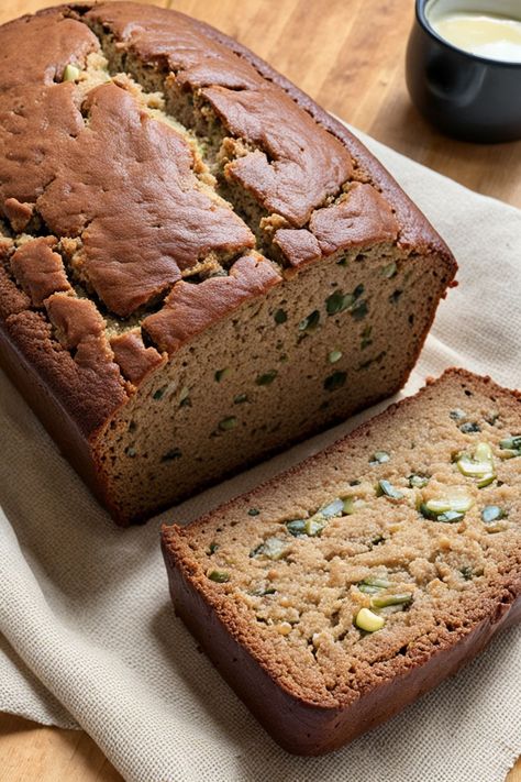 Zucchini Bread Recipe

Ingredients

- 2 cups grated zucchini (about 2 medium zucchini)
- 1 1/2 cups all-purpose flour
- 1 cup granulated sugar
- 1/2 cup vegetable oil
- 2 large eggs
- 1 teaspoon baking soda
- 1/2 teaspoon baking powder
- 1 teaspoon ground cinnamon
- 1/2 teaspoon salt
- 1 teaspoon vanilla extract

Instructions

- Preheat your oven to 350°F (175°C) and grease a 9x5-inch loaf pan.
- In a large bowl, mix together the grated zucchini, sugar, eggs, and vegetable oil until well combined. 

Full Recipe on... Zucchini Loaf, Best Zucchini Bread, Grated Zucchini, Bread Substitute, Lemon Zucchini, Zucchini Bread Recipe, Jalapeno Recipes, Zucchini Bread Recipes, Fresh Spices