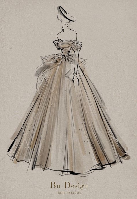 Vogue Drawing Sketches, Vintage Dress Sketch, Old Fashion Sketches, Desings Clothes Aesthetic, Wedding Dresses Sketches, Fashion Dress Sketches, Vintage Dress Sketches, Wedding Dress Sketch, Vintage Fashion Sketches