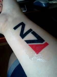 N7 Tattoo, Mass Effect Tattoo, Gaming Tattoo, Body Modifications, Mass Effect, Body Mods, Body Art Tattoos, I Tattoo, How To Look Pretty