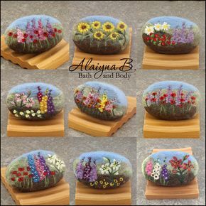 Felted Soap Tutorial, Felt Needling, Felt Soap, Felted Landscapes, Felted Accessories, Felted Soap, Needle Felting Diy, Felt Pictures, Felt Jewelry