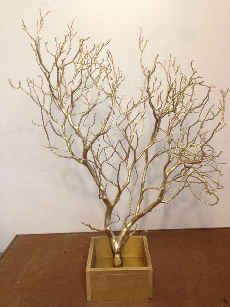 painted branch centerpiece | ... CENTERPIECE BRANCH 1 PIECE 20"- 24" WITH WOODEN BASE...PAINTED GOLD Gold Tree Branch Centerpiece, Diy Branch Centerpieces, Manzanita Branch Centerpieces, Manzanita Tree Centerpieces, Gold Tree Branches, Manzanita Centerpiece, Branch Centerpiece, Tree Branch Centerpieces, Branch Centerpieces Wedding