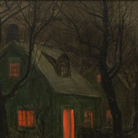 Artful Seasons on Instagram: "« Winter’s Night with Cabins » (1910) Svend Rasmussen Svendsen (1864 - 1944) Svend Rasmussen Svendsen's "Winter’s Night with Cabins" depicts a tranquil evening in 1910, where the glow from within brings life to the quiet village. The Norwegian painter captures the stillness of the night, with the warmth of the cabins' windows piercing the winter darkness. - « Nuit d'hiver avec des cabanes » de Svend Rasmussen Svendsen dépeint une soirée tranquille en 1910, où la lueur intérieure anime le village silencieux. Le peintre norvégien saisit la quiétude de la nuit, avec la chaleur des fenêtres des cabanes qui perce l'obscurité hivernale. . . . #wintersnight #norwegianart #village #nightfall #snowfall #winter #painting #fineart #artlovers #gallery #artoftheday #m Winter Cabin Aesthetic, Garry Winogrand, Joel Meyerowitz, Bruce Davidson, Lee Friedlander, Cabin Aesthetic, Andre Kertesz, Saul Leiter, Elie Wiesel