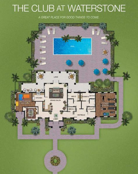 Clubhouse Floor Plan, Clubhouse Plan, House Site Plan, Community Map, Florida Map, Map Of Florida, Architecture Model Making, House Floor, Site Plan