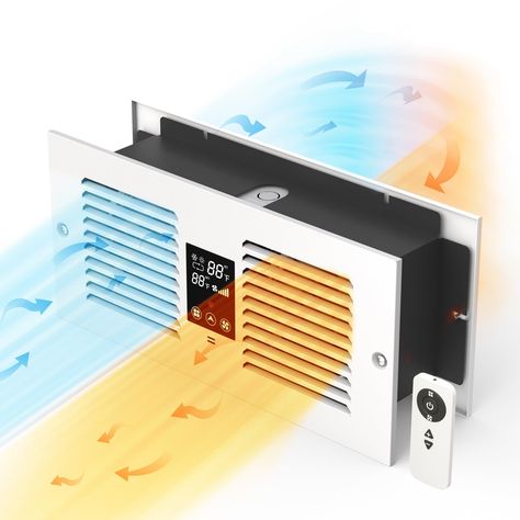 PRICES MAY VARY. ⚙️INTELLIGENT OPERATION MODES: The intelligent programming function of the room to room fan provides three control modes: cooling trigger mode, heating trigger mode, and continuous mode. You can customize ventilation solutions according to seasonal needs to improve energy efficiency and comfort. 🌀ENHANCED AIRFLOW PERFORMANCE: Featuring dual seven-blade fans, this ventilation fan delivers a robust airflow of 300CFM, optimizing air circulation between rooms without disruptive noi Fan For Kitchen, House Ventilation, Air Ventilation System, Room To Room, Wall Vents, Vent Fan, Room Fan, Ventilation Fans, Wall Fan