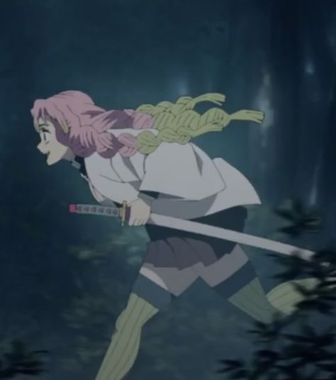 Mitsuri Running, Hashira Oc, Running Anime, Running Pose, Swordsmith Village, Oc Kny, Oc Base, Anime Pictures, Anime People